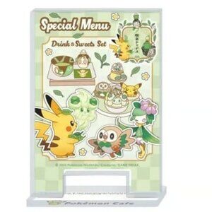 Pokemon Cafe Sinistcha Special Menu Set Acrylic Stand Japan Limited Edition